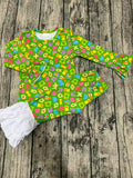 Lucky charm two piece ruffle set