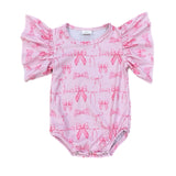 Coquette bows ribbed flutter leo
