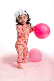 Ribbed bamboo pink teddy zippy