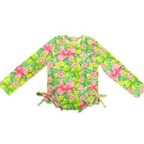 Tropical bows rash guard Swimsuit