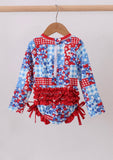 RWB floral Rash guard Swimsuit