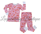Pink leopard Two Piece Bamboo Pj