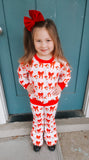 Red santa bows lounge set
