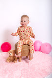Ribbed bamboo teddy heart zippy