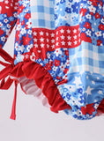 RWB floral Rash guard Swimsuit