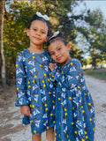 Nativity bell sleeve dress