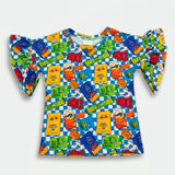 Summer snacks ruffle tee