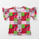 Pink fishing ruffle tee