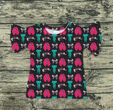 Western bows ruffle top