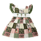 Smocked camo cross Dress
