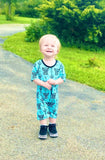 Blue Highland Boy romper