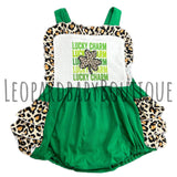 Lucky charm ruffle romper