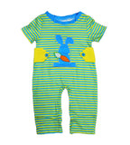 Baby Boy Bunny Stripe romper