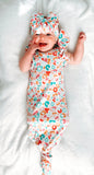 Summer leopard flutter gown and headband set