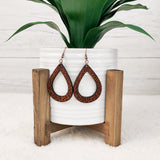 Leopard Leather Earrings