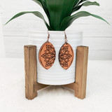 Leather Mandala Earrings